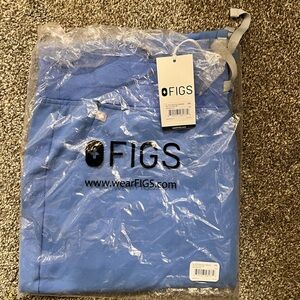 Figs High Waisted Zamora Pants Ceil Blue
